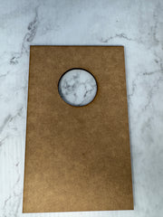 Basic Shape Rectangle With Center Hole MDF Cutout Plain - Unfinished For DIY