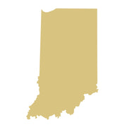 Basic Shape Indiana State MDF Cutout Silhouette - Unfinished For DIY