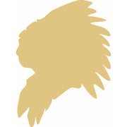 Basic Shape Indian Head MDF Cutout Native American Silhouette - Unfinished For DIY
