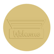 3D Round MDF Cutout Welcome Sign - Unfinished For DIY