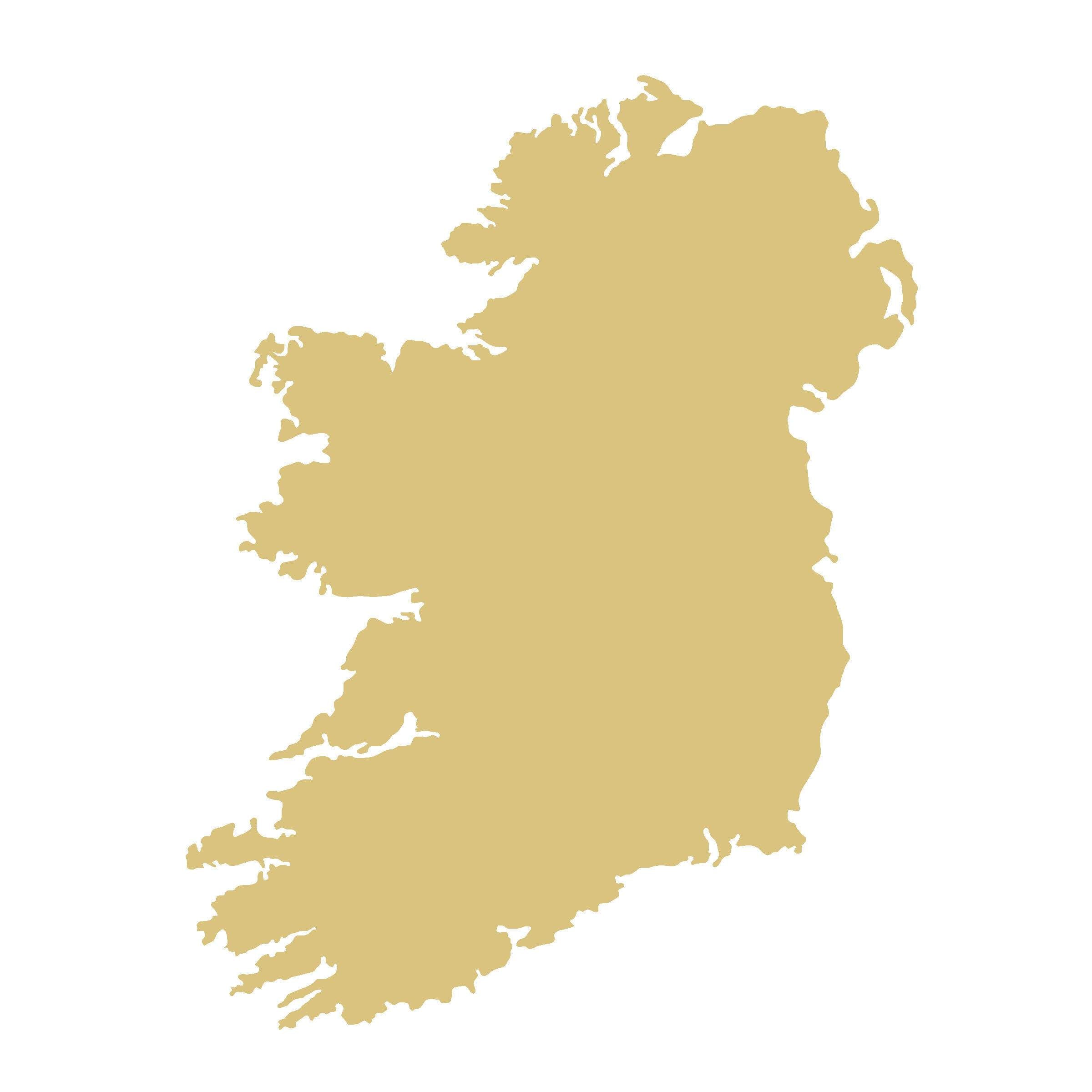 Basic Shape Ireland MDF Cutout Map Silhouette - Unfinished For DIY