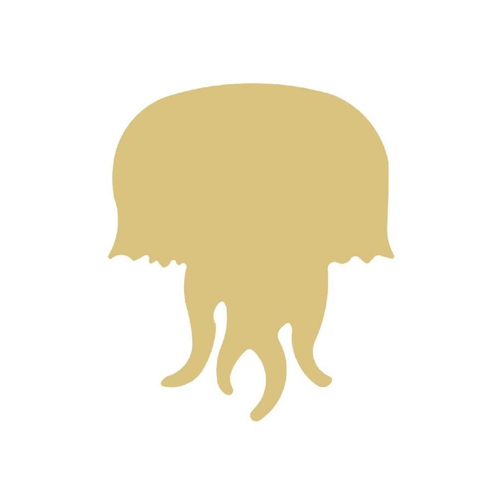 Basic Shape Jellyfish MDF Cutout Ocean Silhouette - Unfinished For DIY