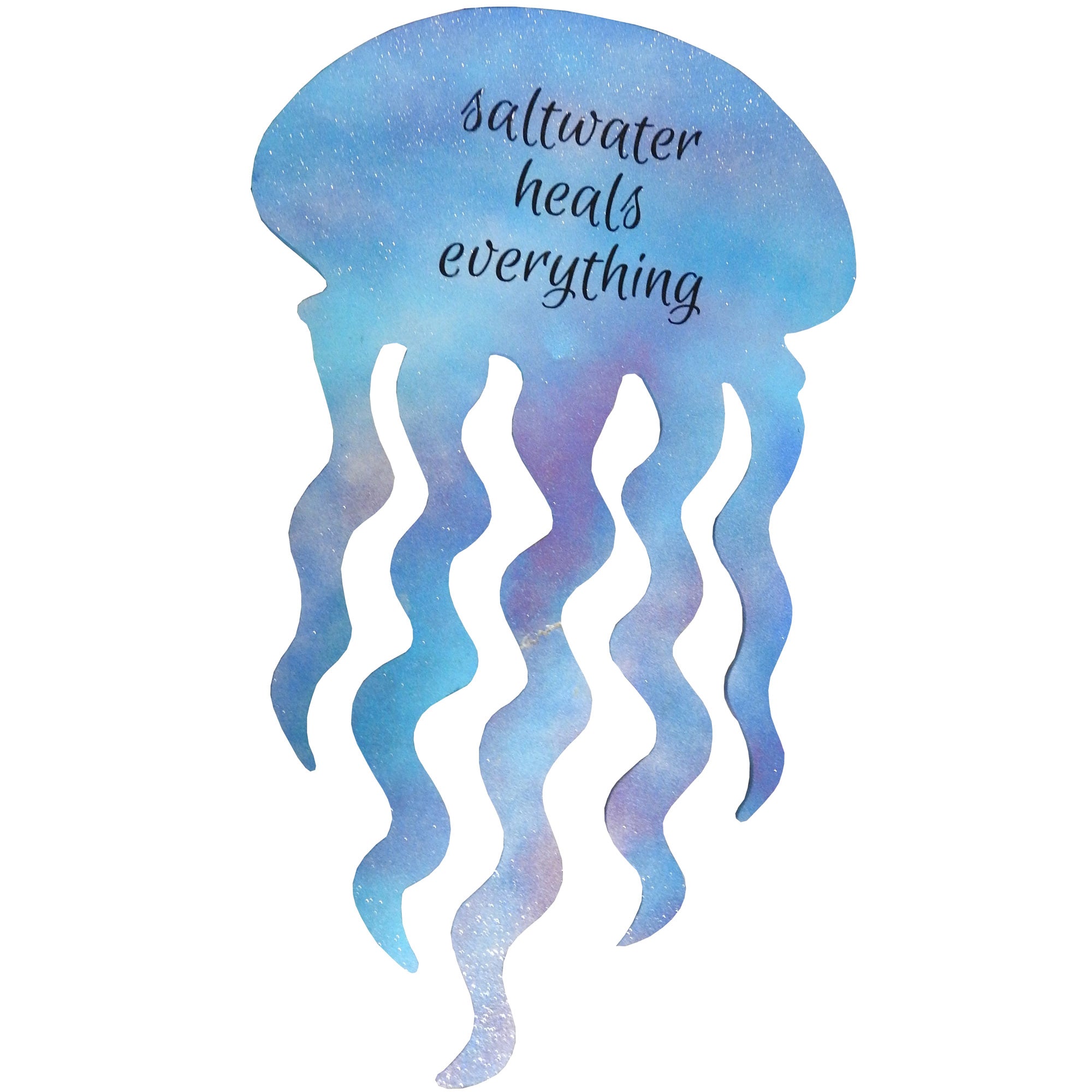 Basic Shape Jellyfish MDF Cutout Sea Life Silhouette - Unfinished For DIY