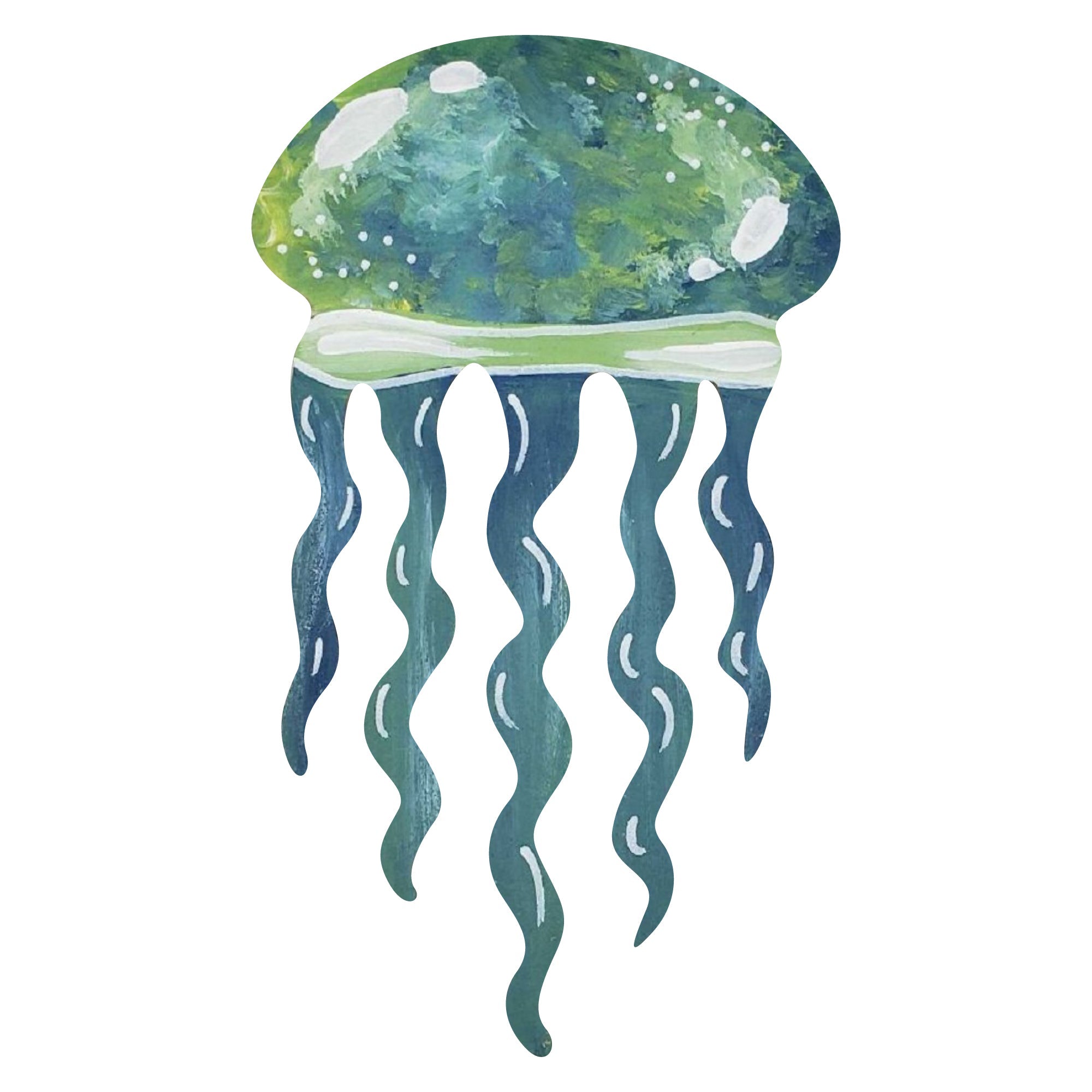 Basic Shape Jellyfish MDF Cutout Sea Life Silhouette - Unfinished For DIY