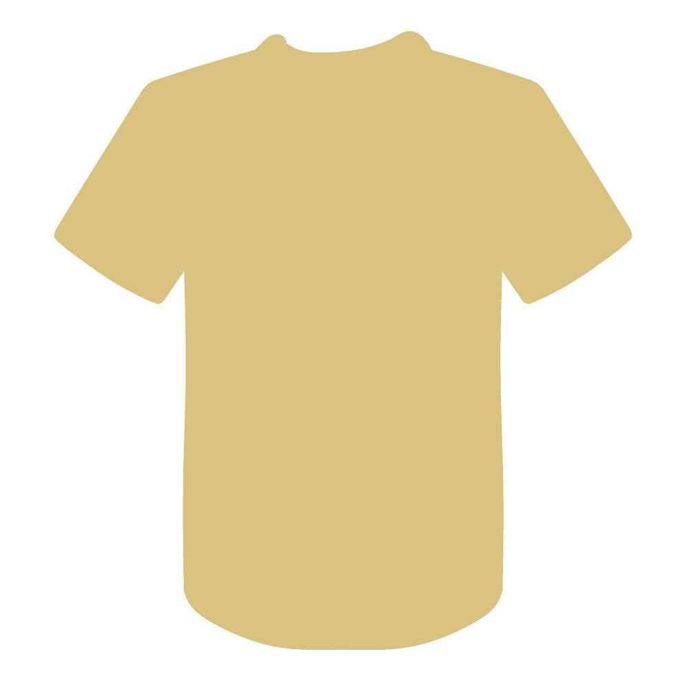 Basic Shape Round Neck Jersey MDF Cutout Silhouette - Unfinished For DIY