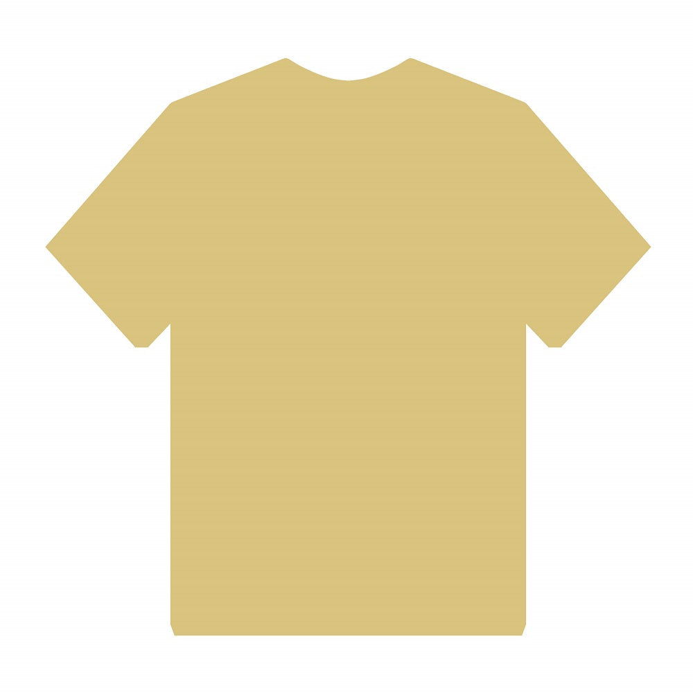 Basic Shape Short Sleeve Jersey MDF Cutout Silhouette - Unfinished For DIY
