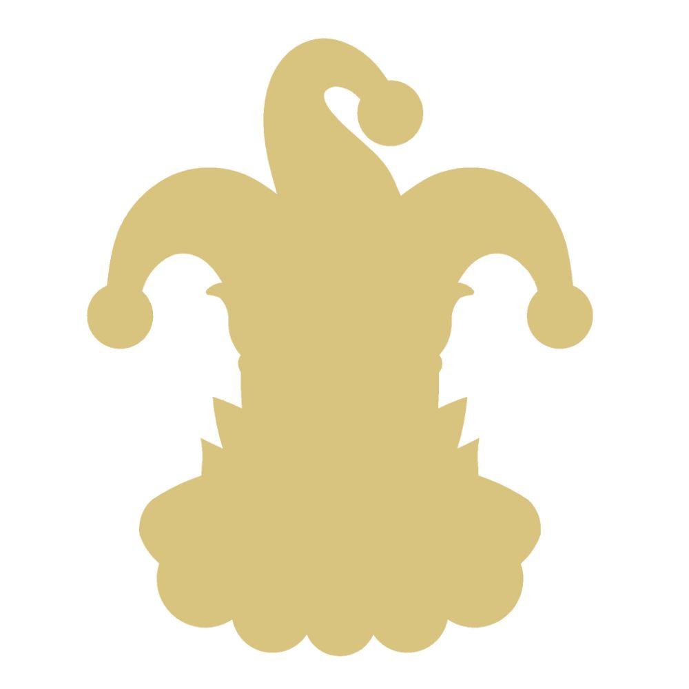 Basic Shape Jester Hat MDF Cutout Jester Hat Silhouette - Unfinished For DIY