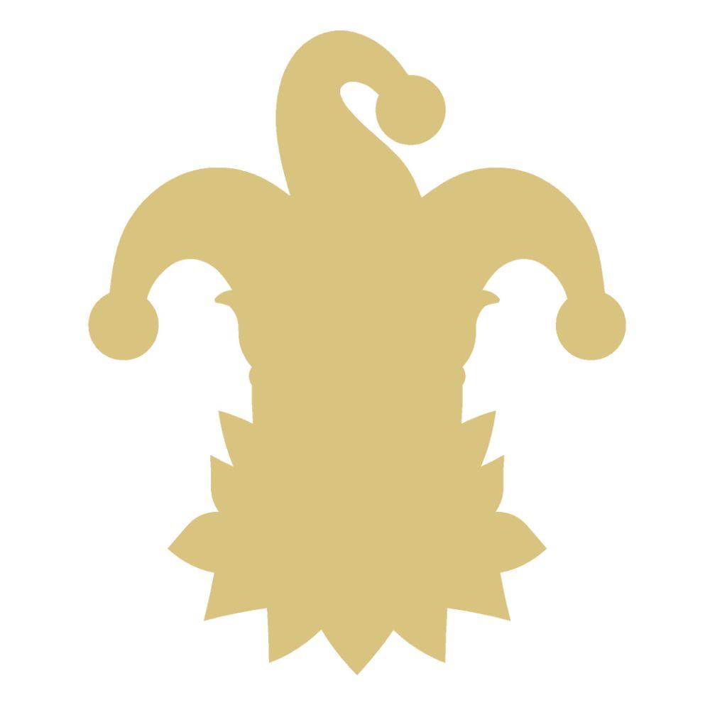 Basic Shape Jester MDF Cutout Silhouette - Unfinished For DIY