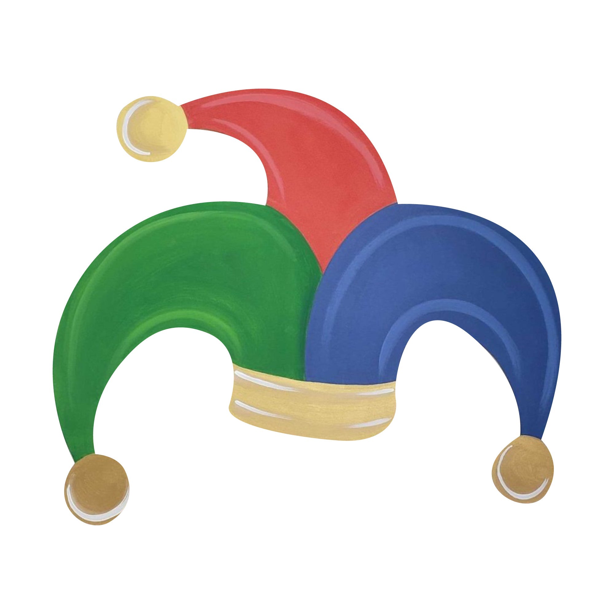 Basic Shape Jester Hat MDF Cutout Silhouette  - Unfinished For DIY