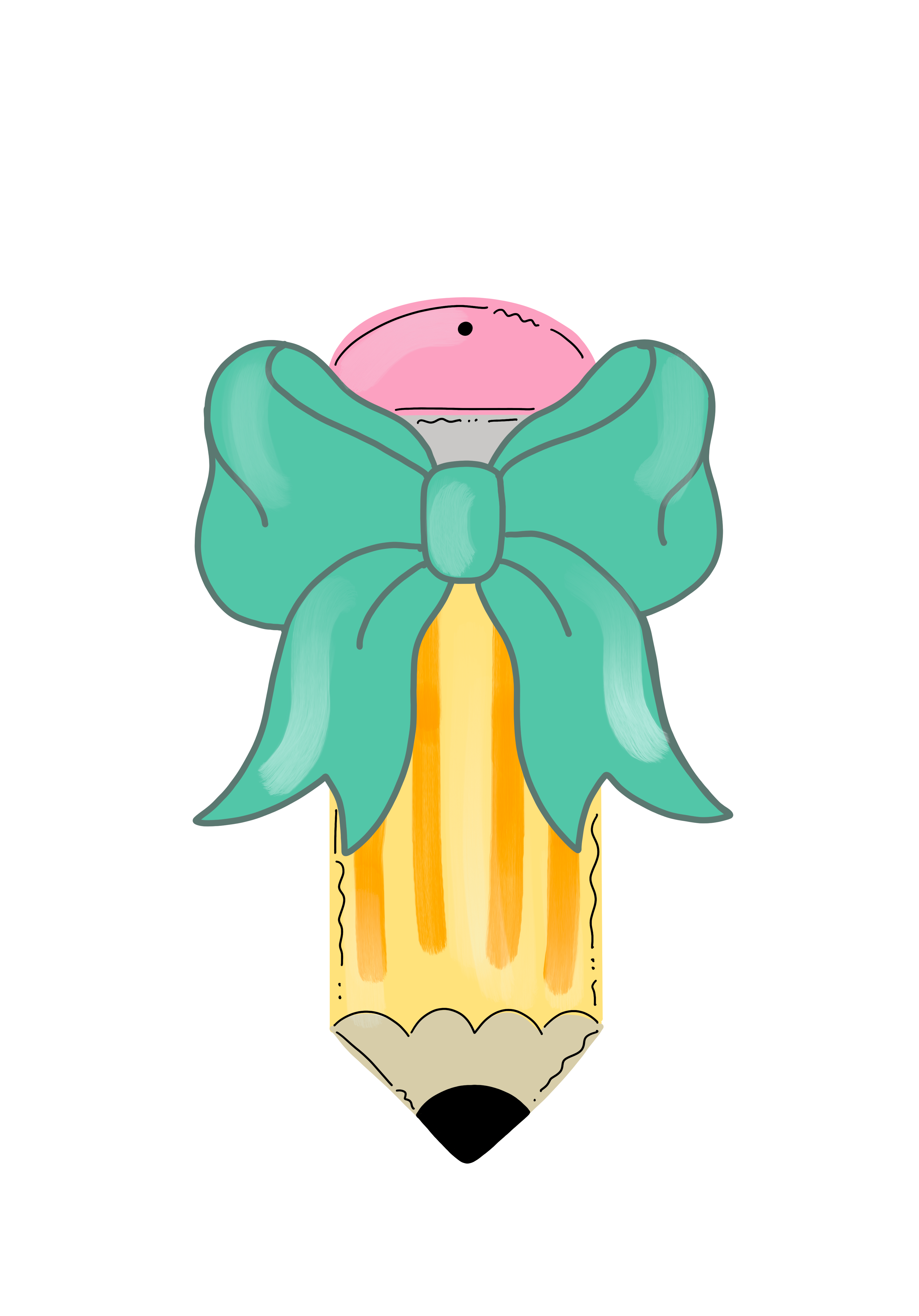 JUST JANE DESIGNS PENCILWITH GREEN BOW