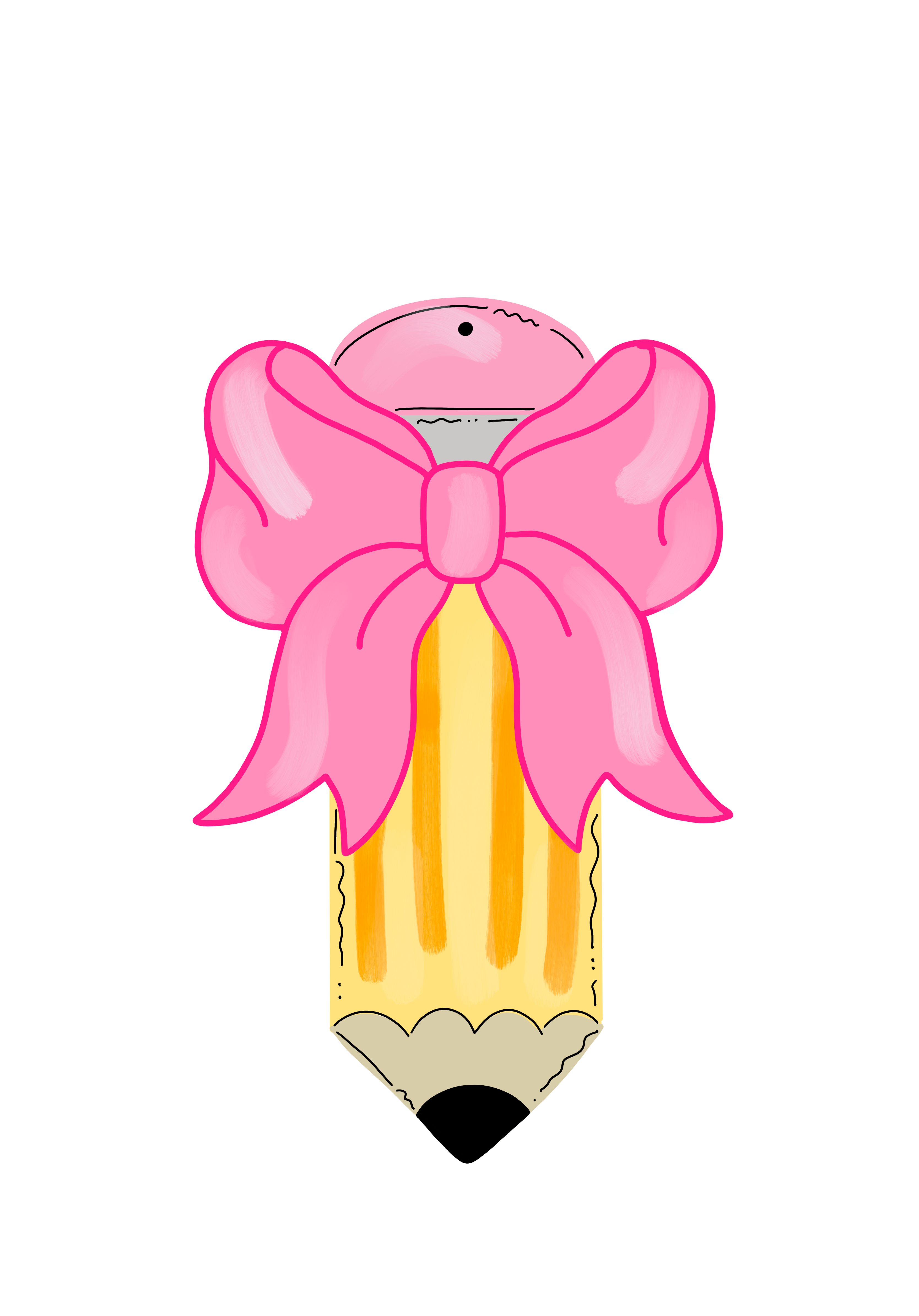 JUST JANE DESIGNS PENCILWITH PINK BOW