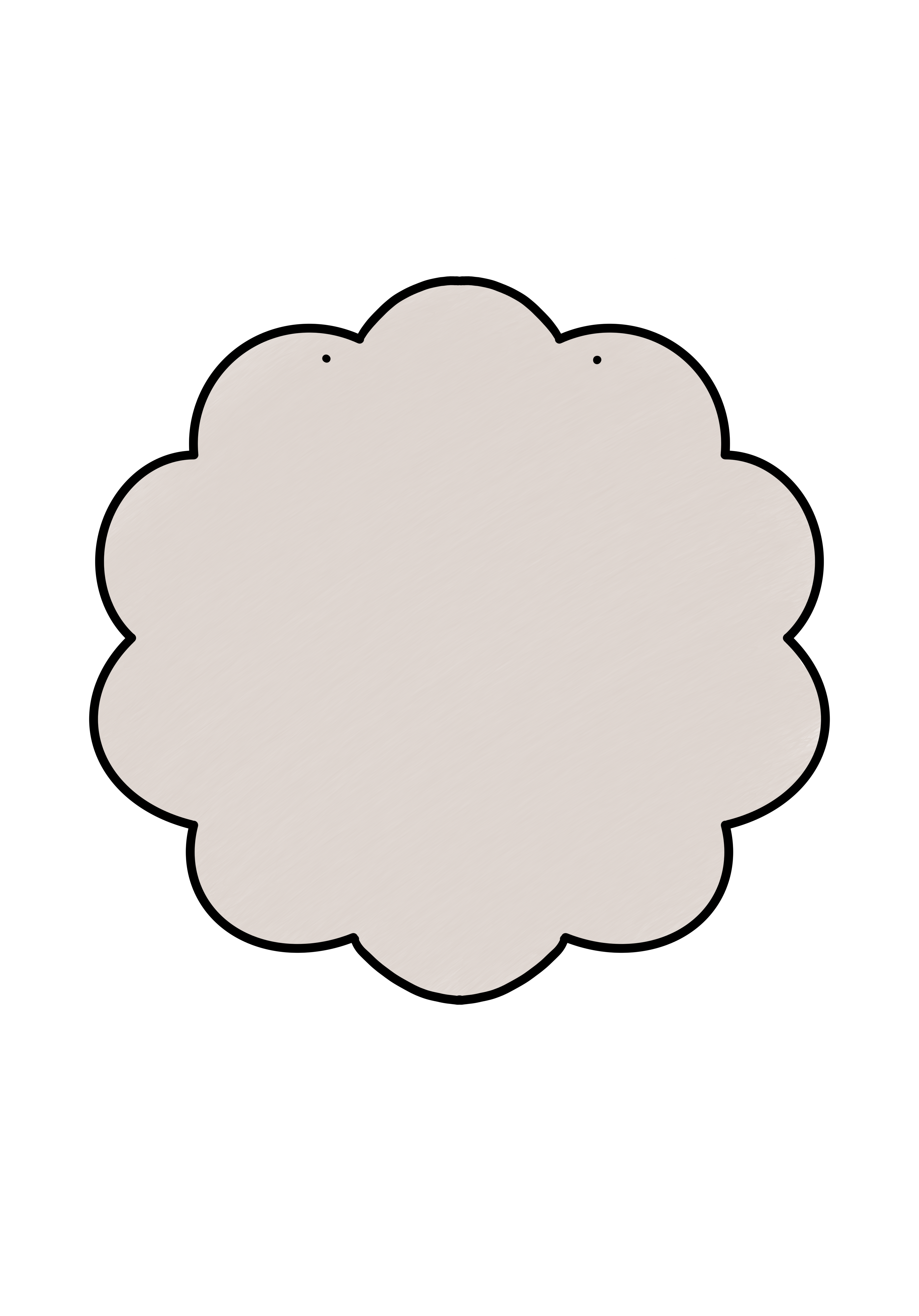 JUST JANE DESIGNS BLANK ROUND SCALLOPED PLAQUE