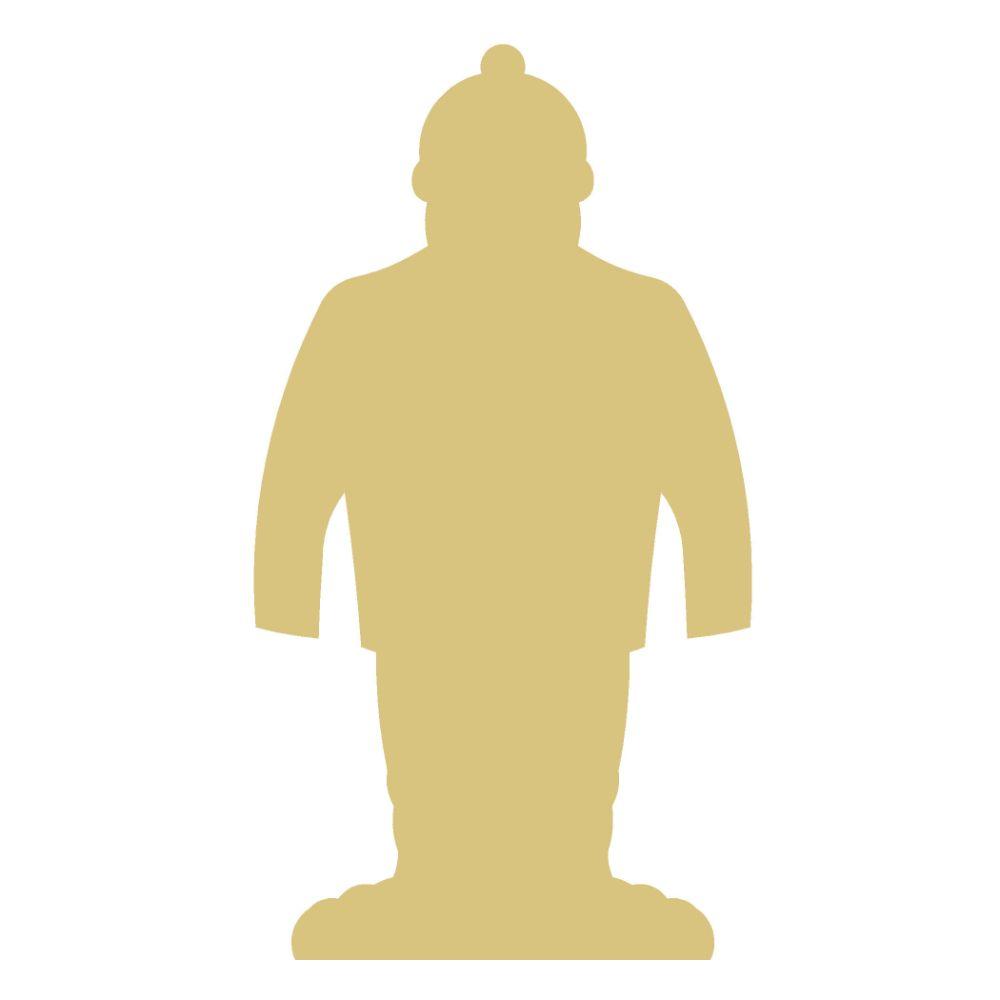 Basic Shape Jockey MDF Cutout Statue Silhouette - Unfinished For DIY