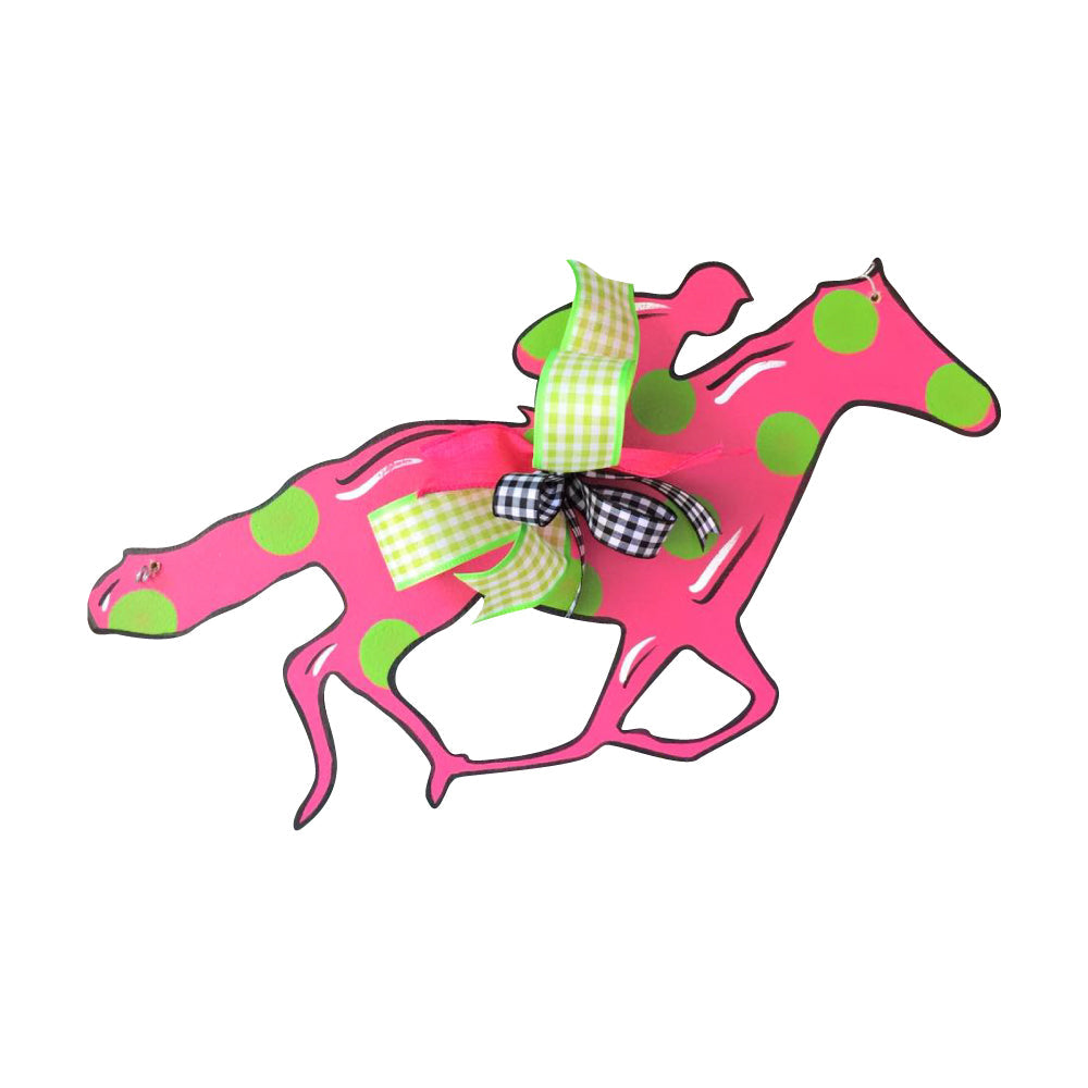 Basic Shape Jumping Horse MDF Cutout Jockey Silhouette - Unfinished For DIY