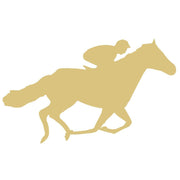 Basic Shape Jumping Horse MDF Cutout Jockey Silhouette - Unfinished For DIY