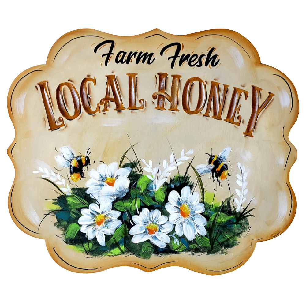 Farm Fresh Local HoneyMDF Print Style 2
