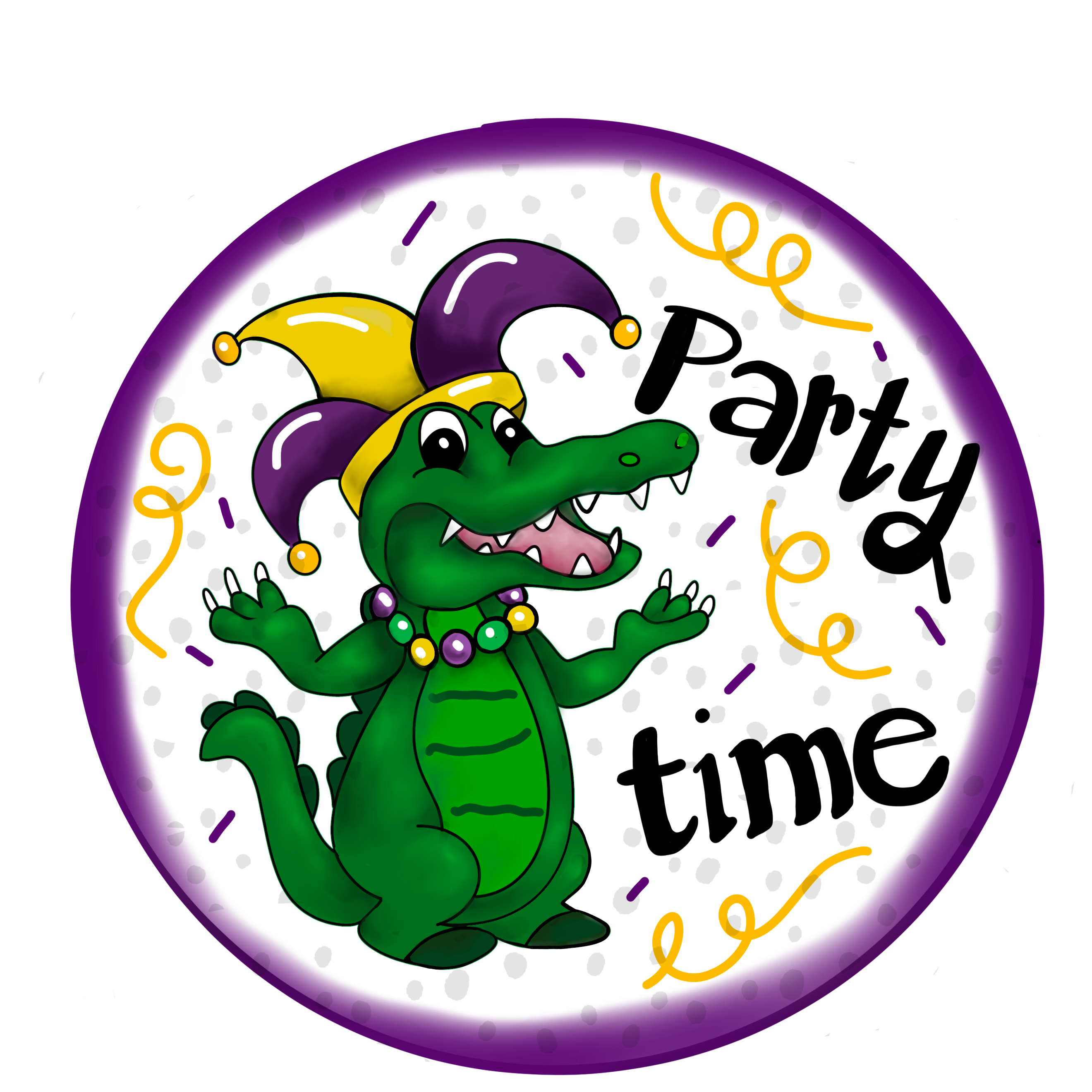 Party Time Gator MDF Print Style 14