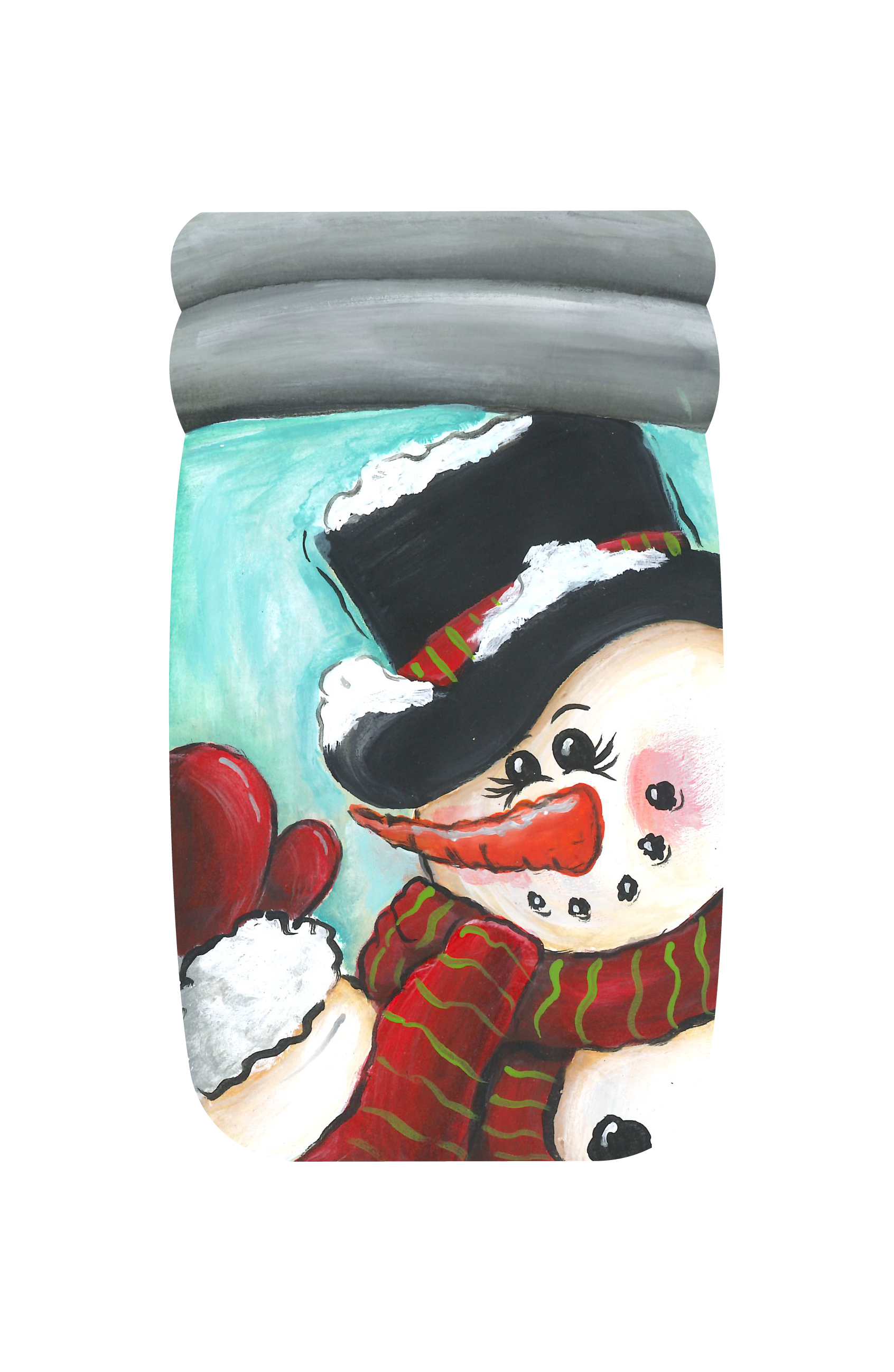 Mason Jar Snowman MDF Print Style 16