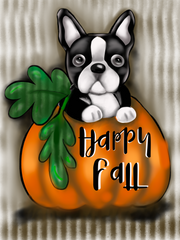 Happy Fall Pumpkin MDF Print Style 21