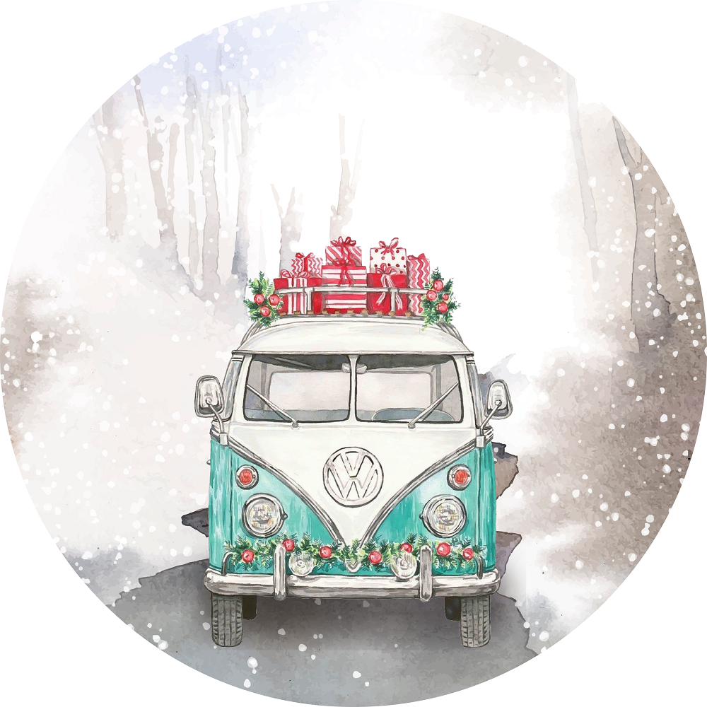Christmas Bus MDF Print Style 23