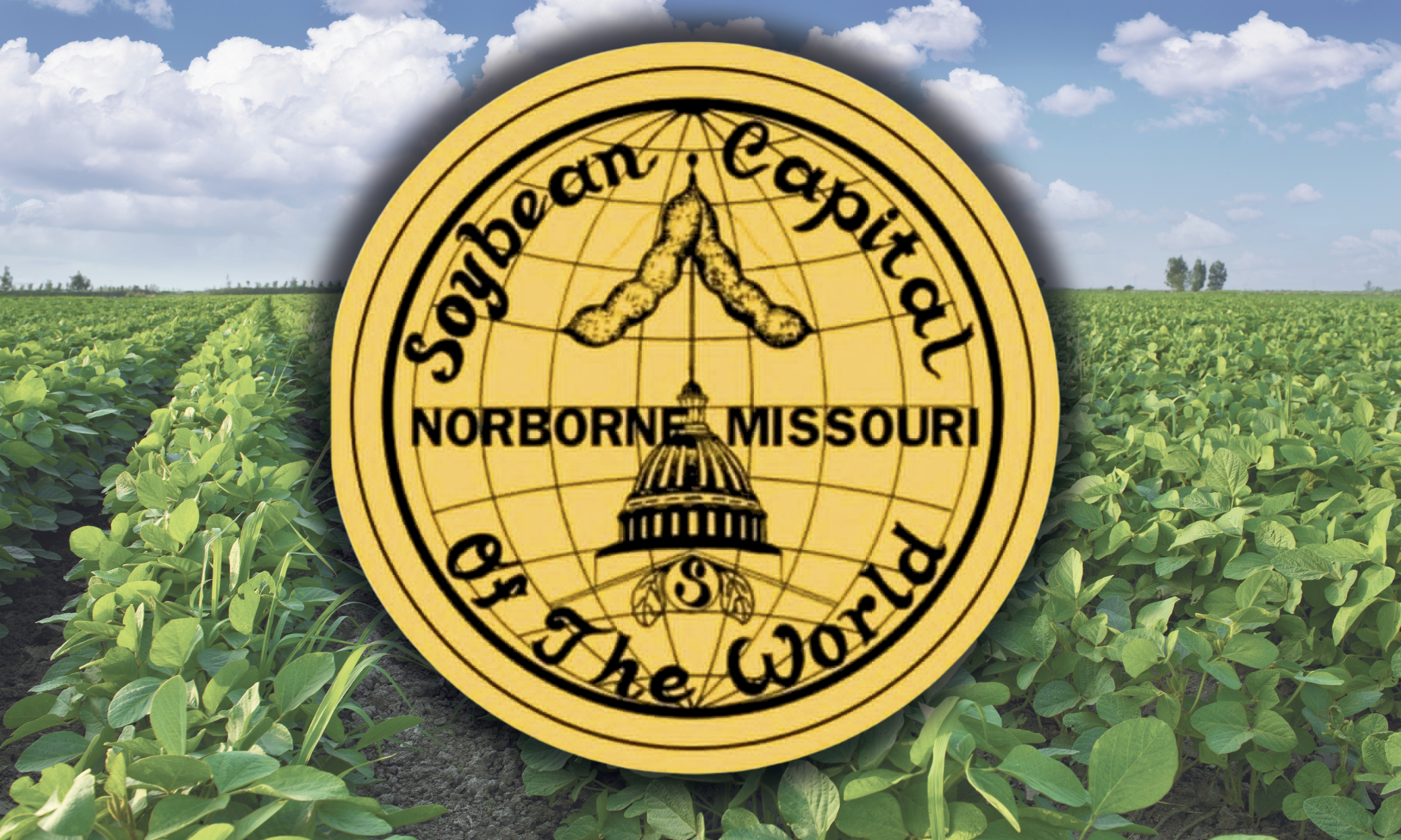 DOABLE DESIGNS HORIZONTAL SOYBEAN CAPITAL OF THE WORLD YELLOW SEAL