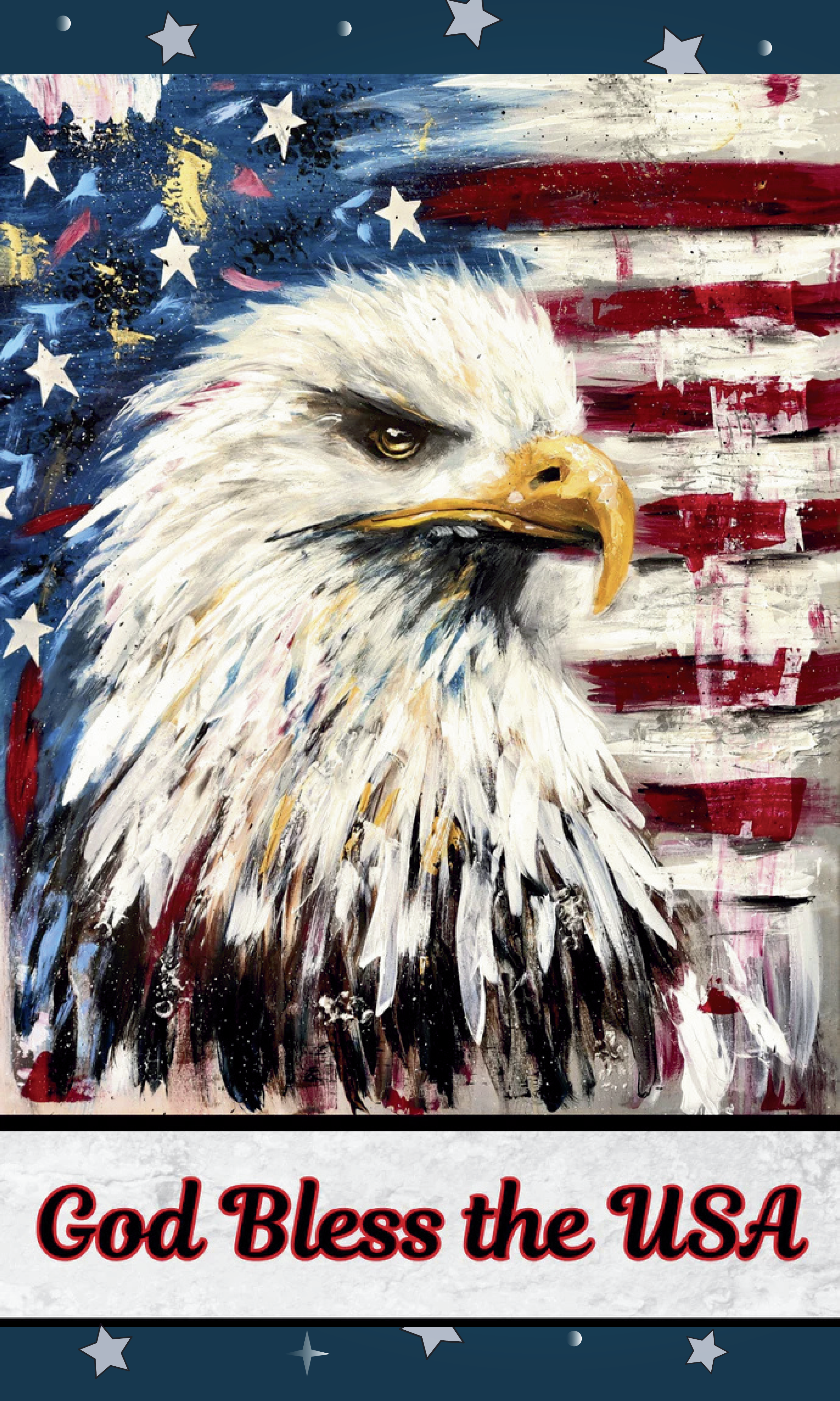 DOABLE DESIGNS GOD BLESS THE USA WITH EAGLE