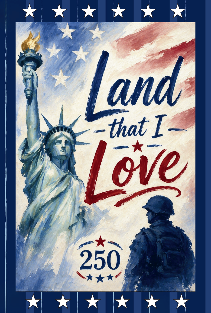 DOABLE DESIGNS BLUE OUTLINE LAND THT I LOVE STATUE OF LIBERTY