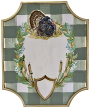 LITTLE BLESSINGS DESIGN STUDIO LLC GREEN AND BEIGE PLAQUE WITH TURKEY