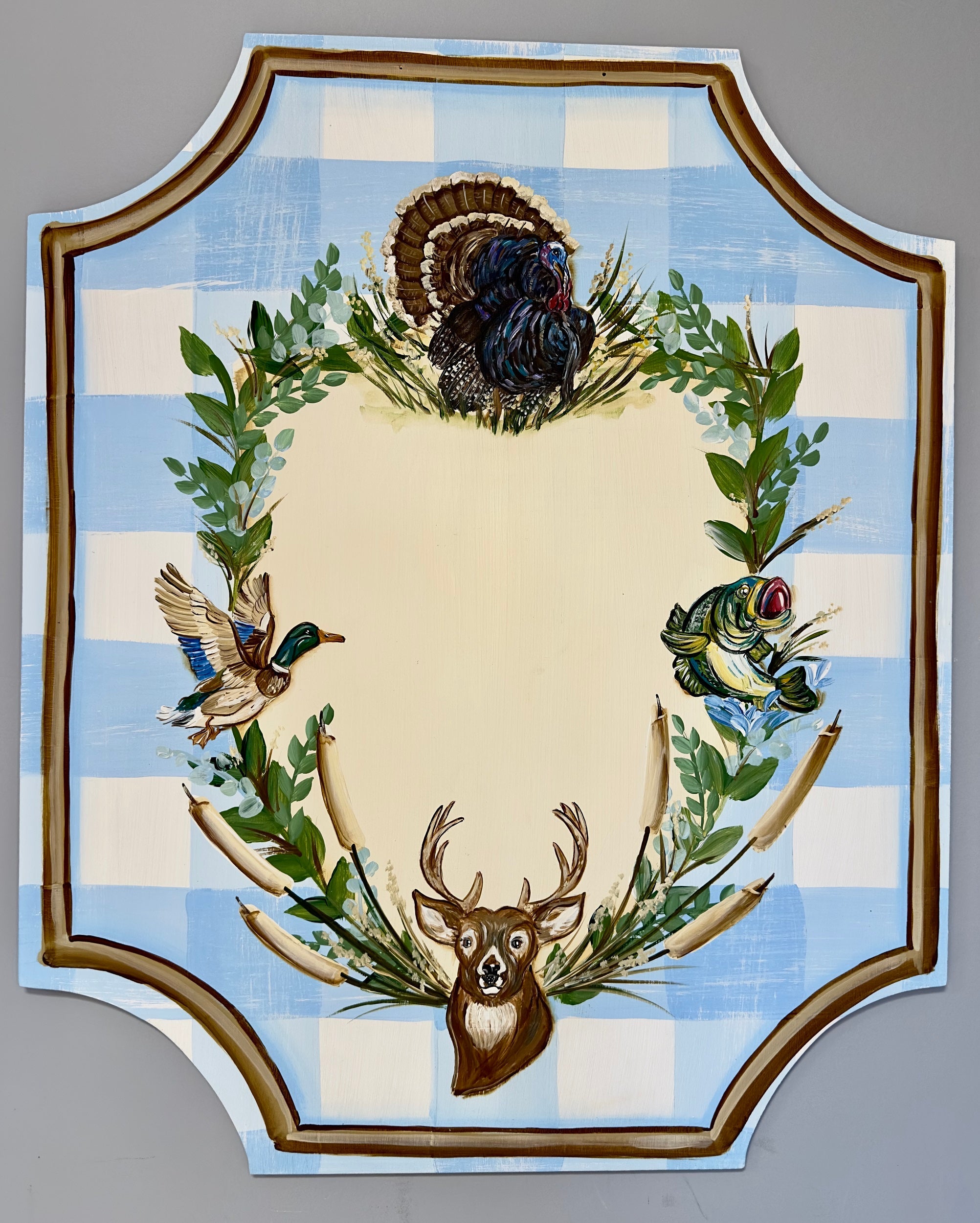 LITTLE BLESSINGS DESIGN STUDIO LLC BLUE PLAID TRUKEY AND BUCK