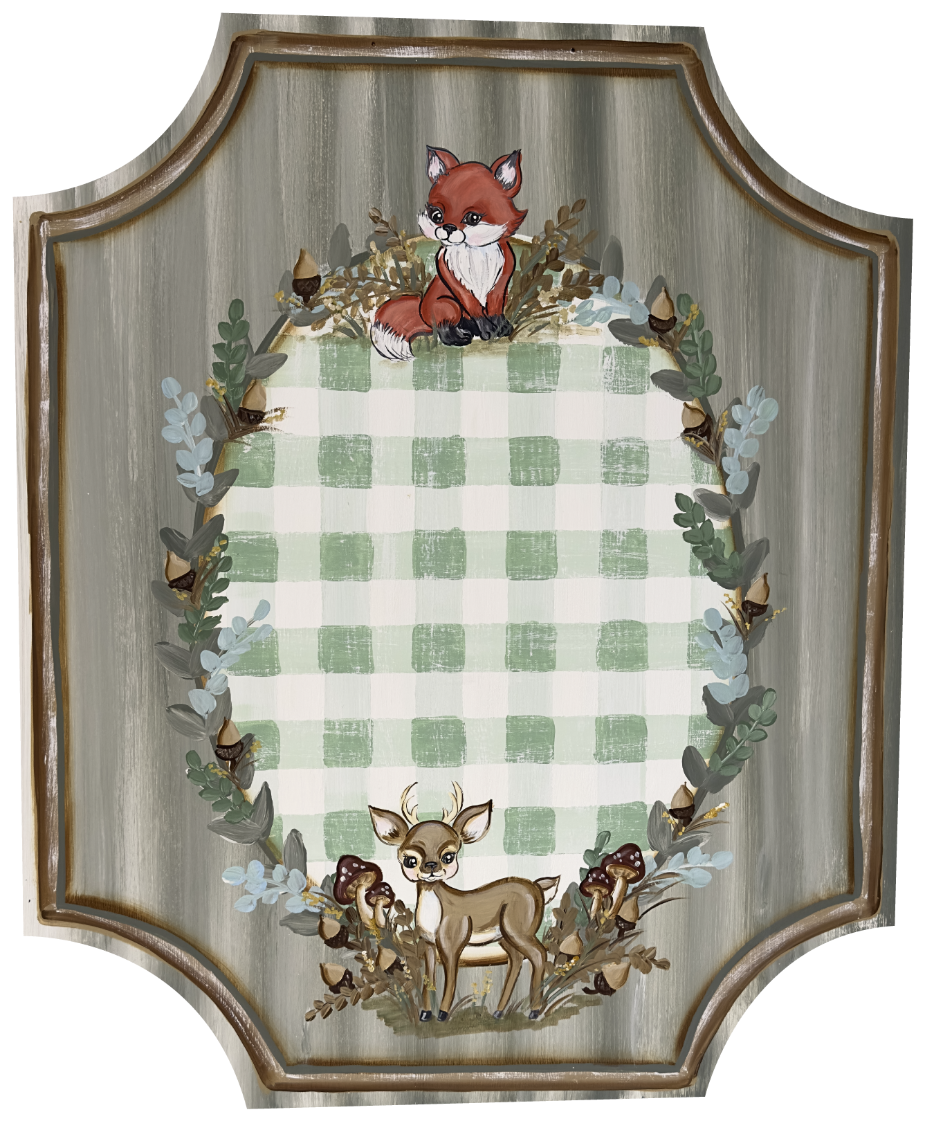 LITTLE BLESSINGS DESIGN STUDIO LLC PLAQUE WITH FOX AND DEER