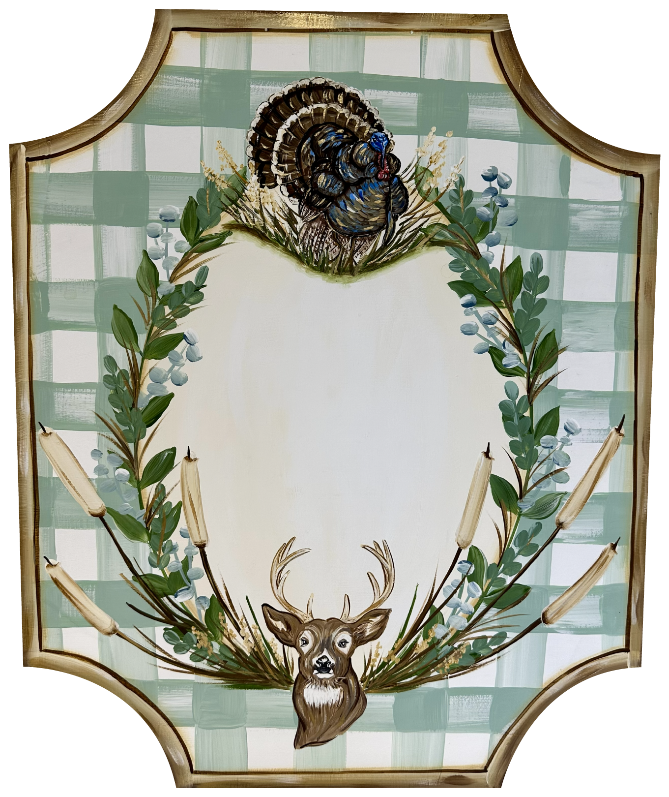 LITTLE BLESSINGS DESIGN STUDIO LLC PLAQUE WITH TURKEY AND BUCK