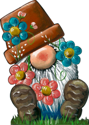 Gnome Flower Pot MDF Print Style 4