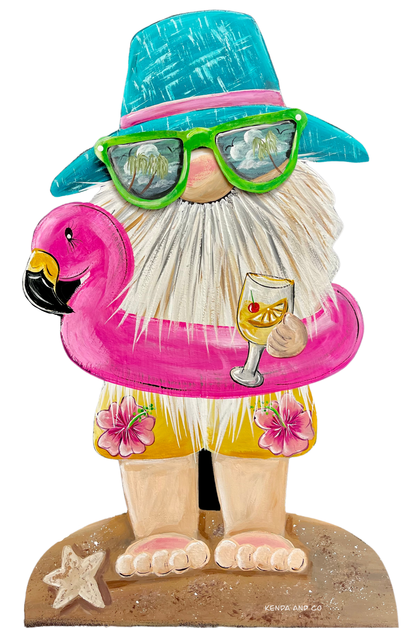 Beach Gnome MDF Print Style 11