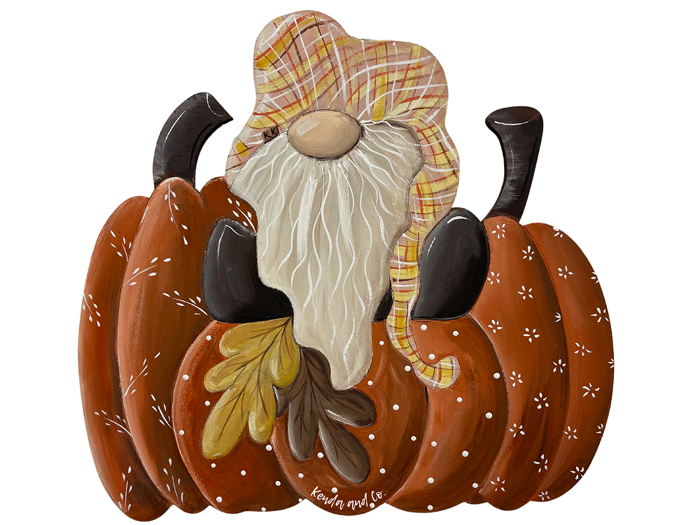 Fall Gnome With Pumpkin MDF Print Style 15