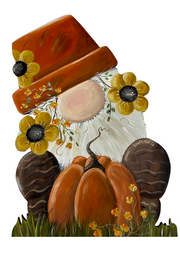 Gnome With Pumpkin MDF Print Style 19