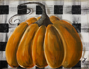 Buffalo Plaid With Pumpkin MDF Print Style 24