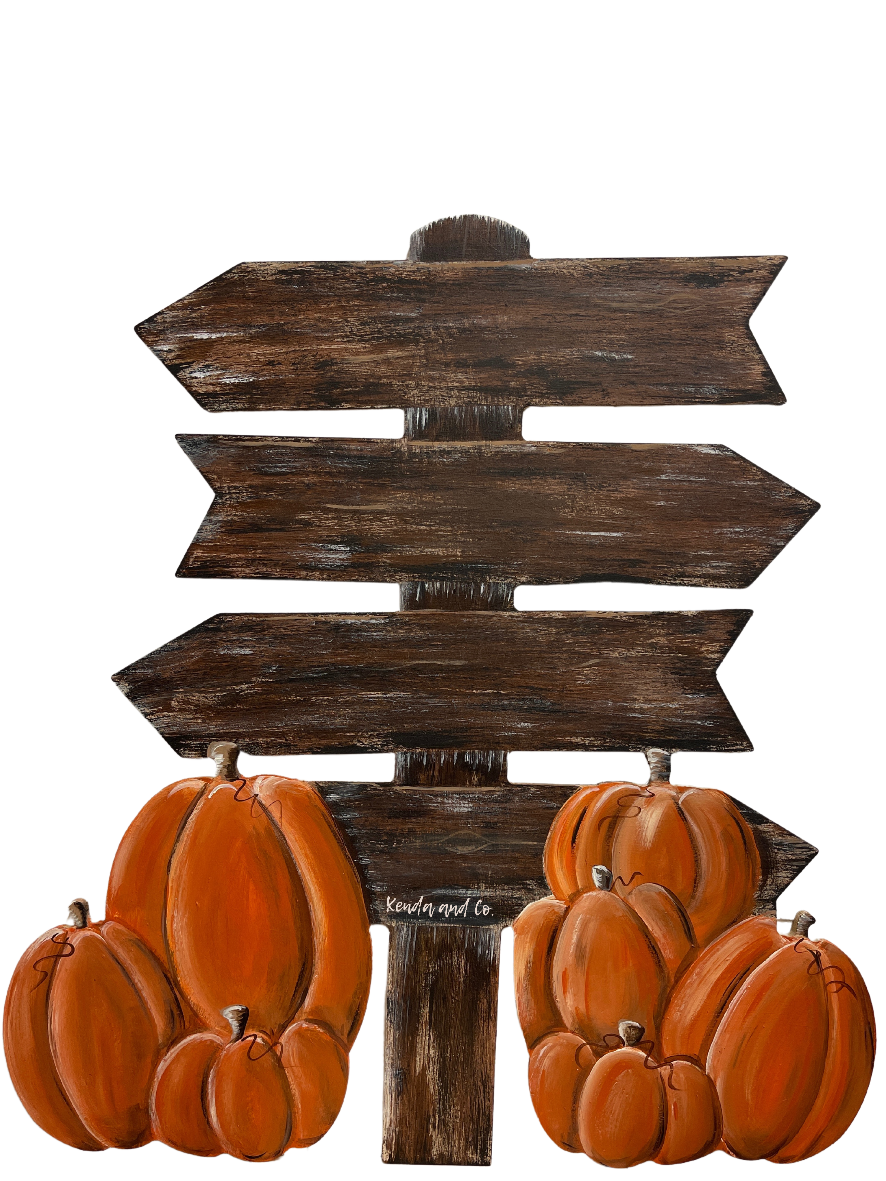 Fall Sign With Pumpkins MDF Print Style 26