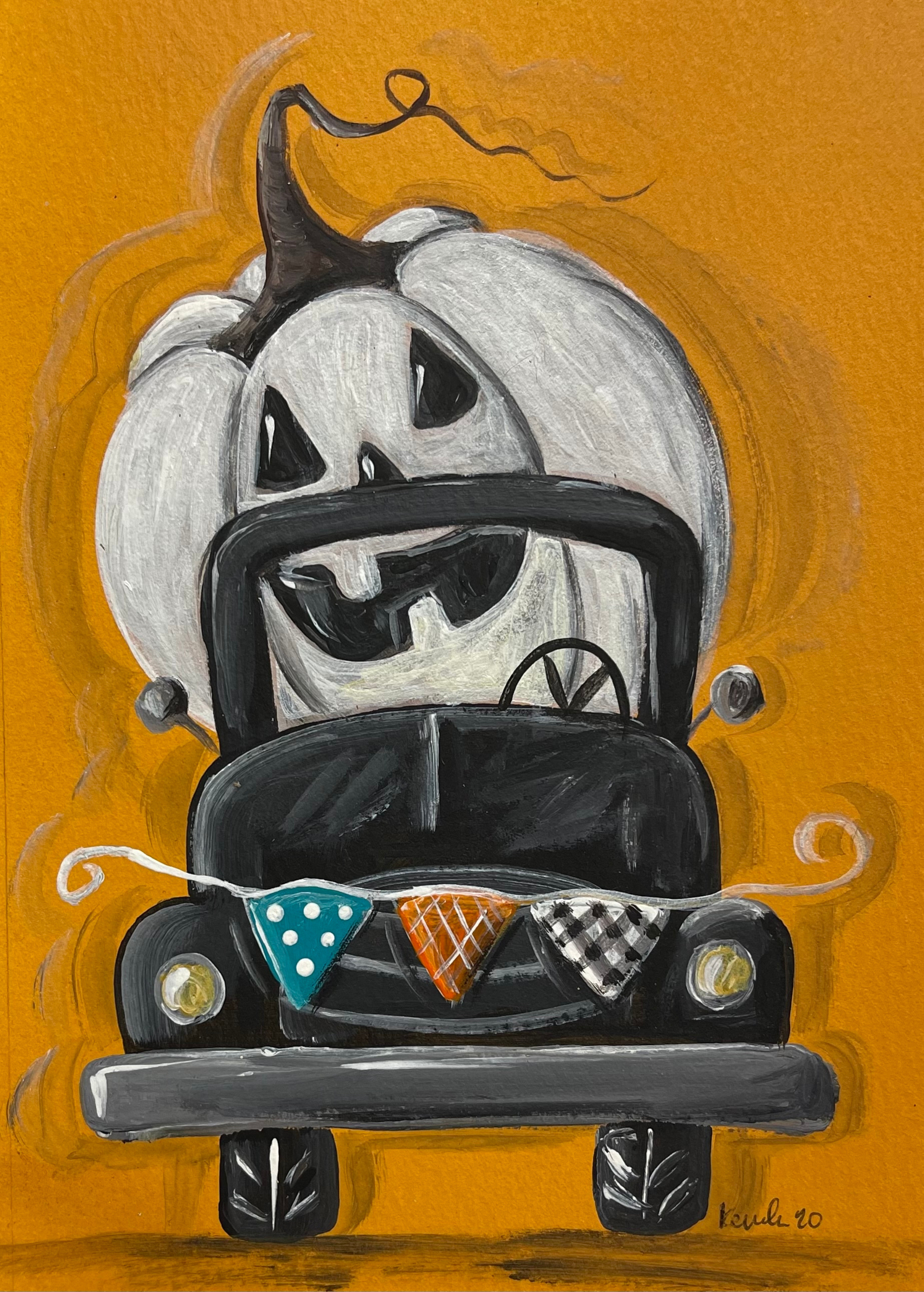 Pumpkin And Truck MDF Print Style 28