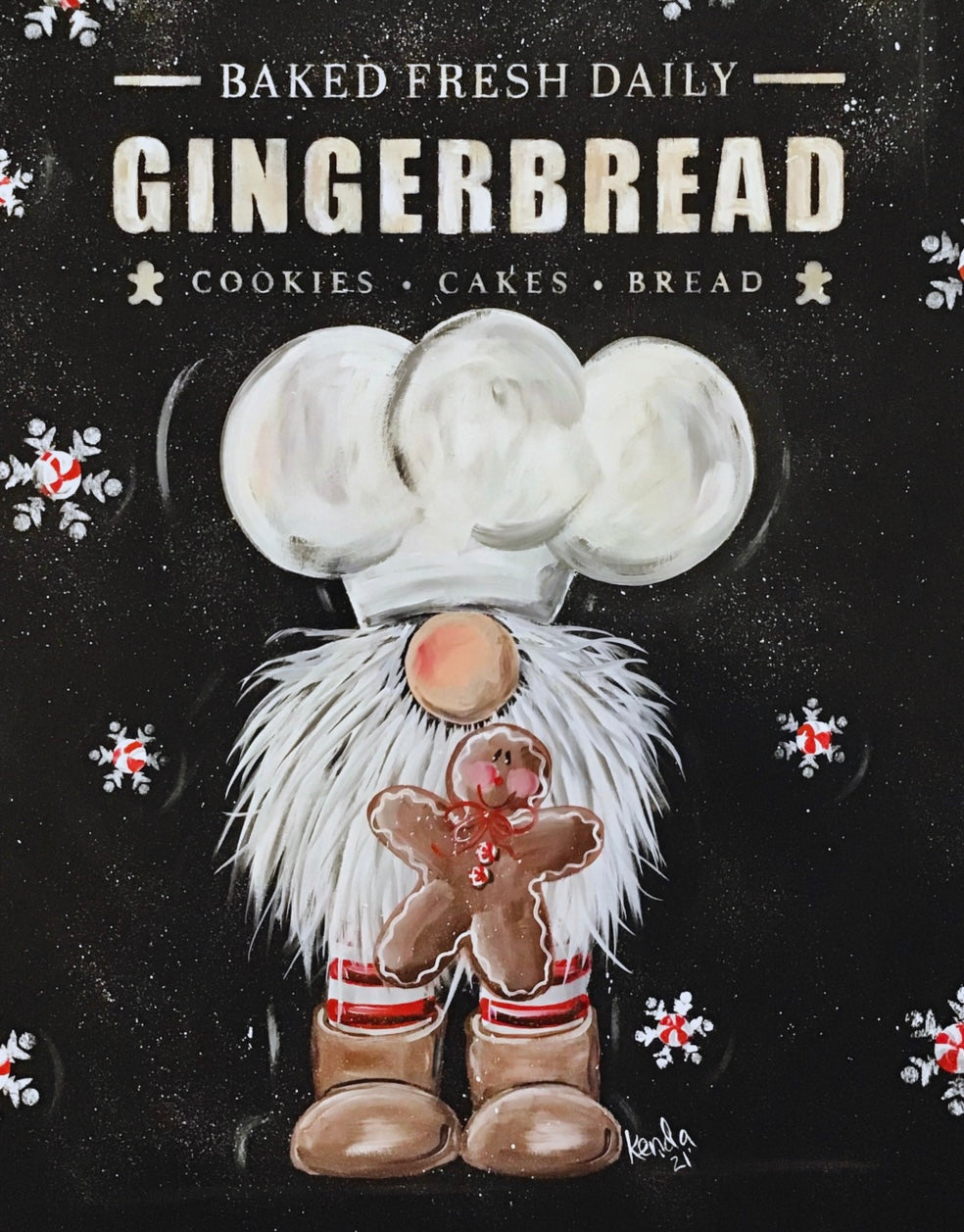 Baked Fresh Daily Gingerbread MDF Print Style 29