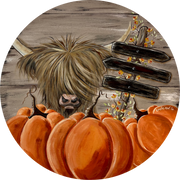 Fall Highlander Cow MDF Print Style 30