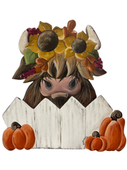 Fall Highlander Cow MDF Print Style 34
