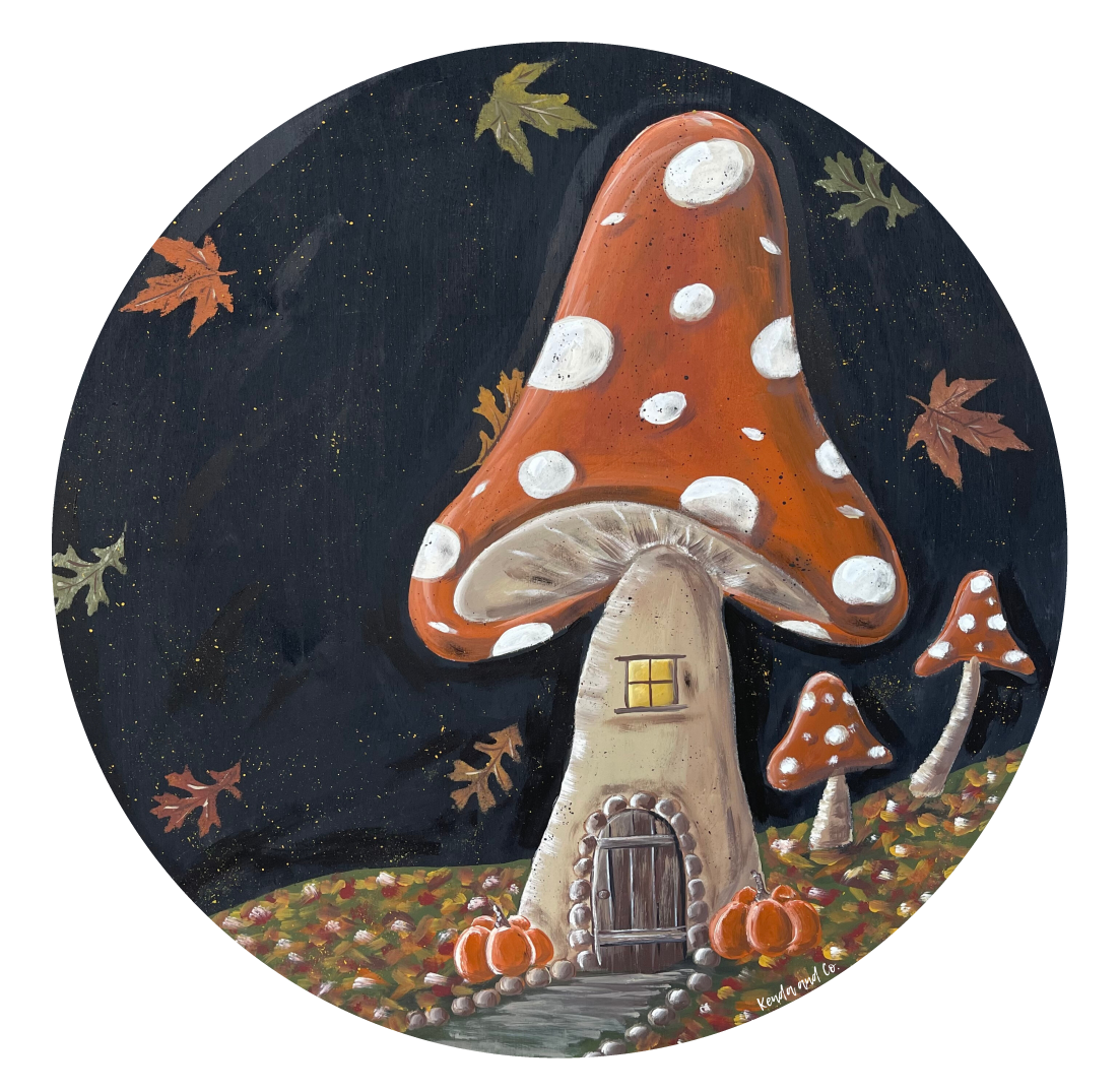 KENDA & CO CIRCLE WITH MUSHROOM HOUSE