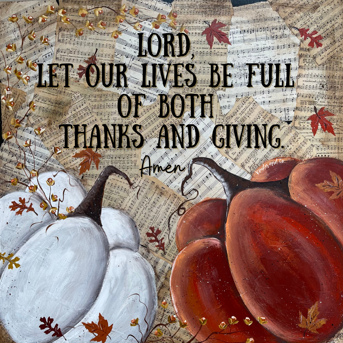 KENDA & CO THANKS AND GIVING WITH PUMPKINS