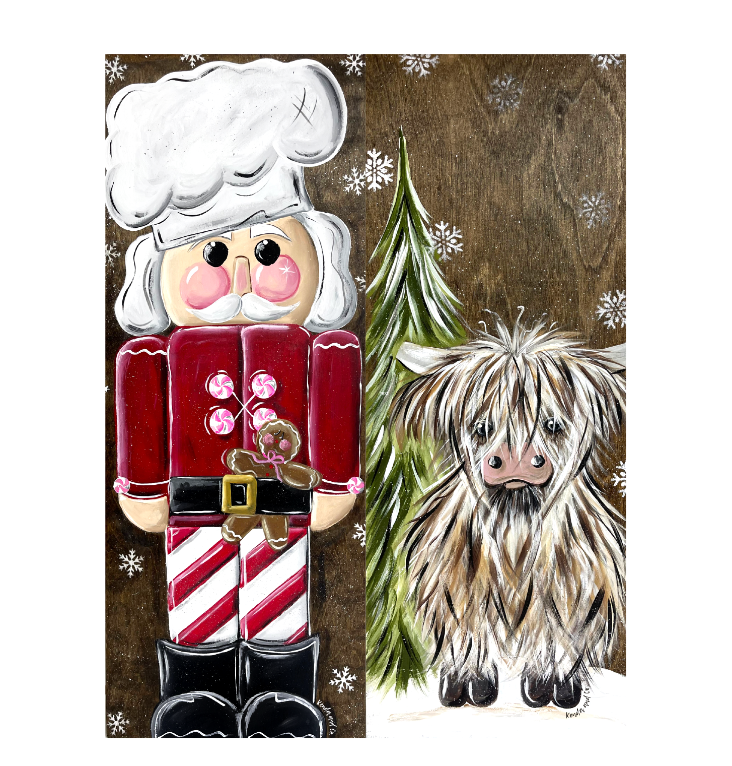 KENDA & CO GINGERBREAD MAN AND HIGHLAND COW