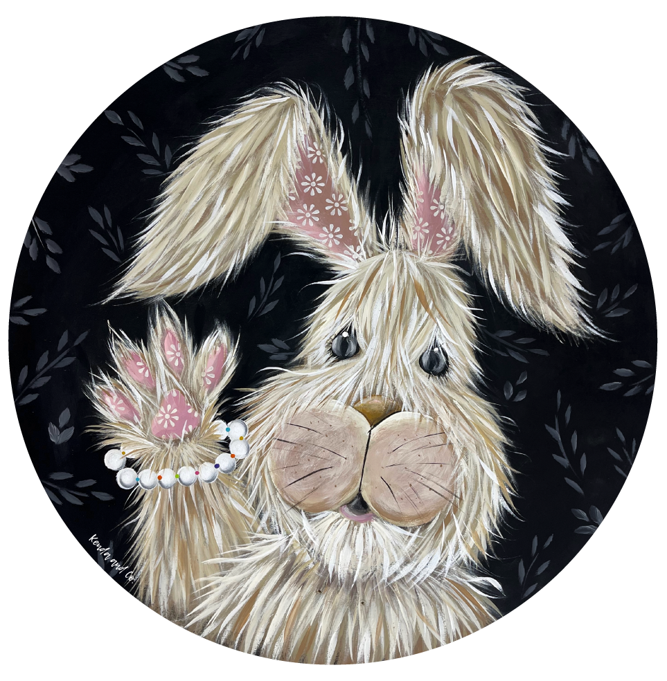 KENDA & CO CIRCLE RABBIT WITH PEARL BRACELET