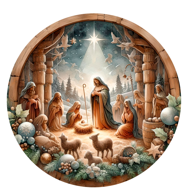 KENDA & CO CIRCLE WITH NATIVITY