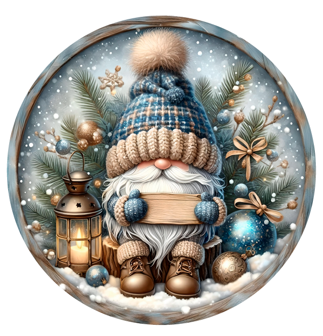 KENDA & CO CIRCLE WITH GNOME IN BLUE