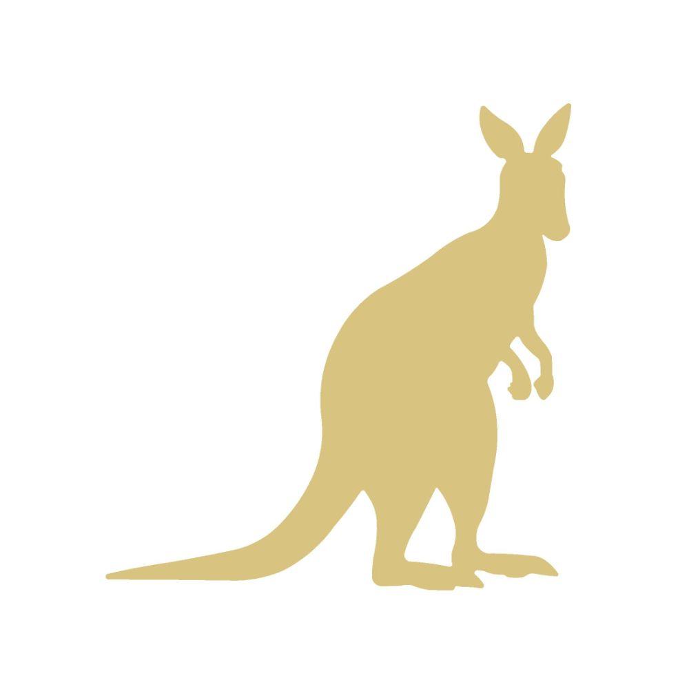 Basic Shape Kangaroo MDF Cutout Silhouette - Unfinished For DIY