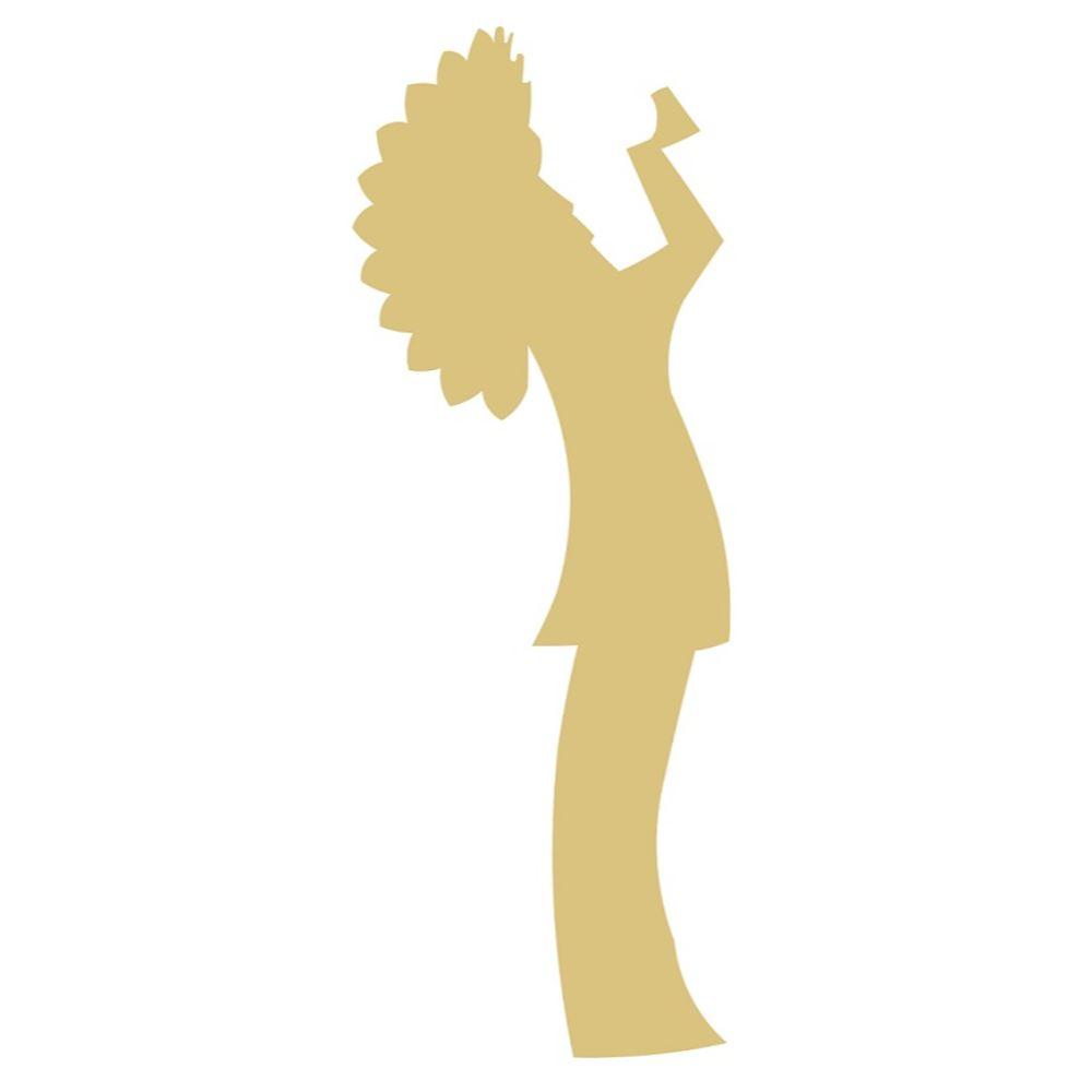 Basic Shape Silhouette MDF Cutout Keeper Of Plains - Unfinished For DIY