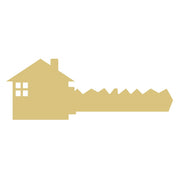 Basic Shape House Key MDF Cutout House On Key Silhouette - Unfinished For DIY